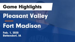 Pleasant Valley  vs Fort Madison  Game Highlights - Feb. 1, 2020