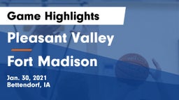 Pleasant Valley  vs Fort Madison  Game Highlights - Jan. 30, 2021