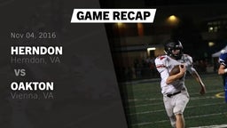 Recap: Herndon  vs. Oakton  2016