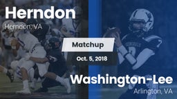 Matchup: Herndon  vs. Washington-Lee  2018