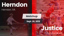 Matchup: Herndon  vs. Justice  2019