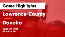 Lawrence County  vs Donoho  Game Highlights - Sept. 30, 2023