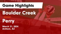 Boulder Creek  vs Perry   Game Highlights - March 21, 2024