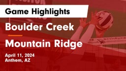 Boulder Creek  vs Mountain Ridge   Game Highlights - April 11, 2024