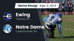 Recap: Ewing  vs. Notre Dame  2019