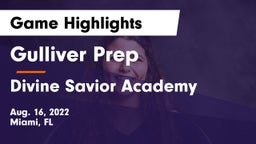 Gulliver Prep  vs Divine Savior Academy Game Highlights - Aug. 16, 2022