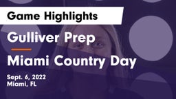 Gulliver Prep  vs Miami Country Day  Game Highlights - Sept. 6, 2022