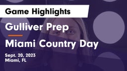 Gulliver Prep  vs Miami Country Day  Game Highlights - Sept. 20, 2023
