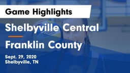Shelbyville Central  vs Franklin County  Game Highlights - Sept. 29, 2020