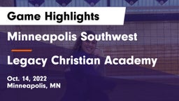 Minneapolis Southwest  vs Legacy Christian Academy Game Highlights - Oct. 14, 2022