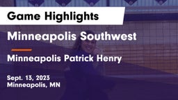 Minneapolis Southwest  vs Minneapolis Patrick Henry  Game Highlights - Sept. 13, 2023