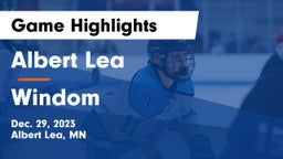 Albert Lea  vs Windom  Game Highlights - Dec. 29, 2023
