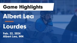 Albert Lea  vs Lourdes  Game Highlights - Feb. 22, 2024