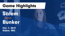 Salem  vs Bunker  Game Highlights - Oct. 7, 2019