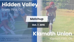 Matchup: Hidden Valley High vs. Klamath Union  2016