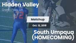 Matchup: Hidden Valley High vs. South Umpqua (HOMECOMING) 2018