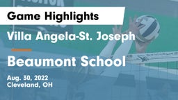 Villa Angela-St. Joseph  vs Beaumont School Game Highlights - Aug. 30, 2022