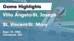 Villa Angela-St. Joseph  vs St. Vincent-St. Mary  Game Highlights - Sept. 22, 2022