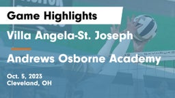 Villa Angela-St. Joseph vs Andrews Osborne Academy Game Highlights - Oct. 5, 2023