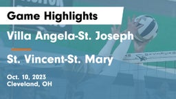 Villa Angela-St. Joseph vs St. Vincent-St. Mary  Game Highlights - Oct. 10, 2023