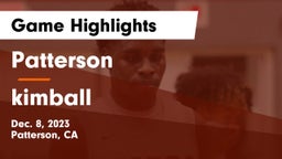 Patterson  vs kimball Game Highlights - Dec. 8, 2023