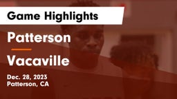Patterson  vs Vacaville  Game Highlights - Dec. 28, 2023