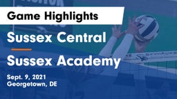 Sussex Central  vs Sussex Academy Game Highlights - Sept. 9, 2021