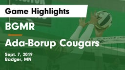 BGMR vs Ada-Borup Cougars Game Highlights - Sept. 7, 2019