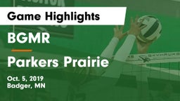 BGMR vs Parkers Prairie Game Highlights - Oct. 5, 2019