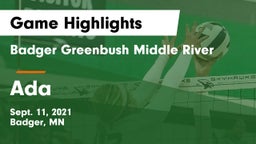 Badger Greenbush Middle River vs Ada  Game Highlights - Sept. 11, 2021