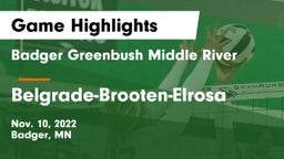 Badger Greenbush Middle River vs Belgrade-Brooten-Elrosa  Game Highlights - Nov. 10, 2022