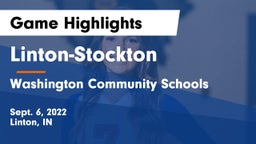 Linton-Stockton  vs Washington Community Schools Game Highlights - Sept. 6, 2022