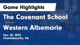 The Covenant School vs Western Albemarle  Game Highlights - Jan. 20, 2024