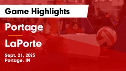 Portage  vs LaPorte  Game Highlights - Sept. 21, 2023