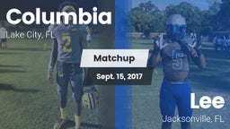 Matchup: Columbia  vs. Lee  2017