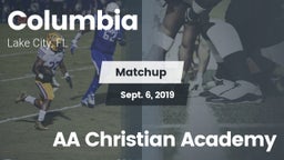 Matchup: Columbia  vs. AA Christian Academy 2019