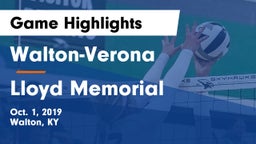 Walton-Verona  vs Lloyd Memorial  Game Highlights - Oct. 1, 2019