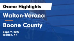 Walton-Verona  vs Boone County  Game Highlights - Sept. 9, 2020
