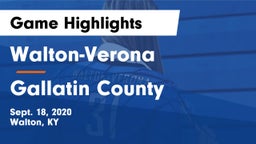 Walton-Verona  vs Gallatin County  Game Highlights - Sept. 18, 2020