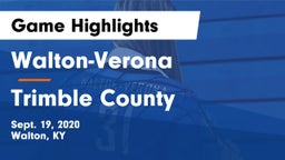 Walton-Verona  vs Trimble County  Game Highlights - Sept. 19, 2020