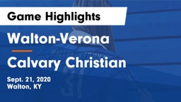 Walton-Verona  vs Calvary Christian Game Highlights - Sept. 21, 2020