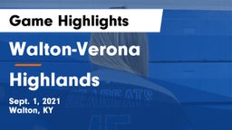 Walton-Verona  vs Highlands  Game Highlights - Sept. 1, 2021