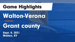 Walton-Verona  vs Grant county  Game Highlights - Sept. 8, 2021