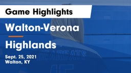 Walton-Verona  vs Highlands  Game Highlights - Sept. 25, 2021