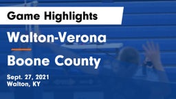Walton-Verona  vs Boone County  Game Highlights - Sept. 27, 2021