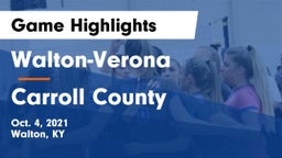 Walton-Verona  vs Carroll County Game Highlights - Oct. 4, 2021