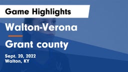 Walton-Verona  vs Grant county Game Highlights - Sept. 20, 2022