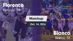 Matchup: Florence vs. Blanco  2016