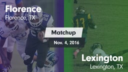 Matchup: Florence vs. Lexington  2016