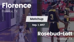 Matchup: Florence vs. Rosebud-Lott  2017